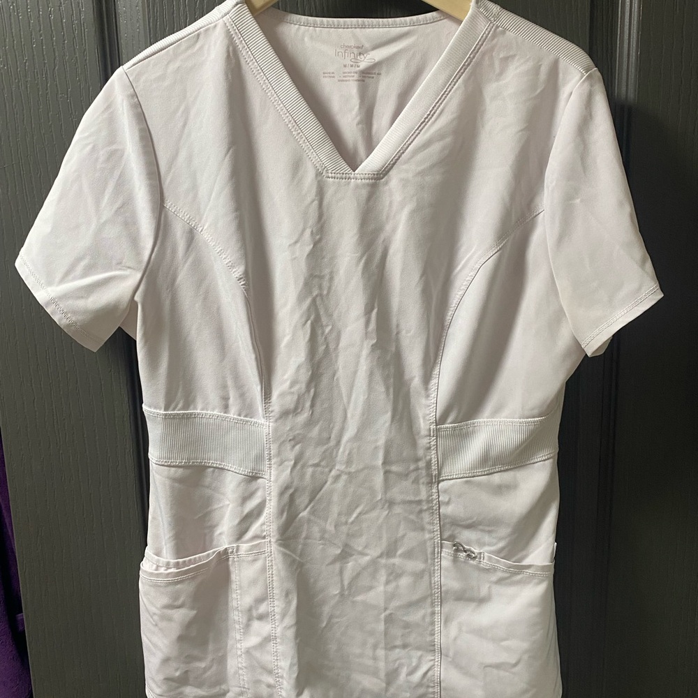 Cherokee White V-Neck Women's Top